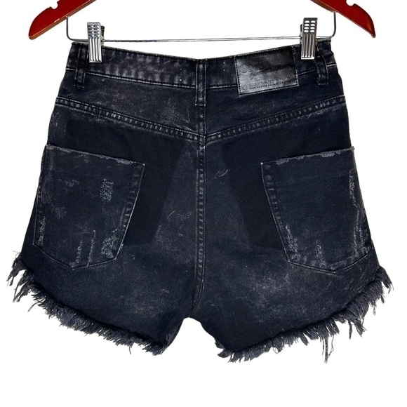 One Teaspoon Bonita High Waist Cut Off Denim Shorts - Picture 6 of 12